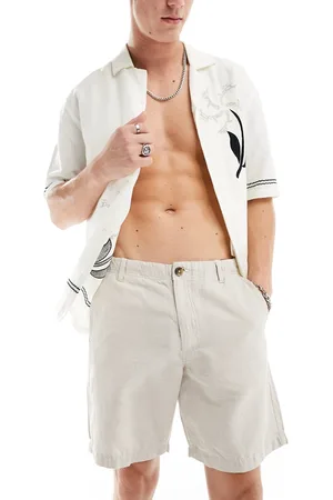 SELECTED Linen mix short in beige