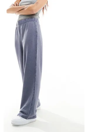 Monki Pull on relaxed leg lounge trousers in acid wash