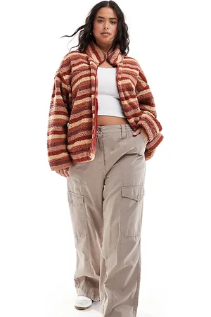 Wrangler Retro striped sherpa jacket in gradient