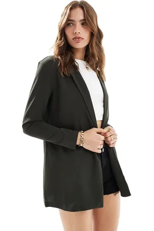JDY Relaxed blazer co-ord in dark green