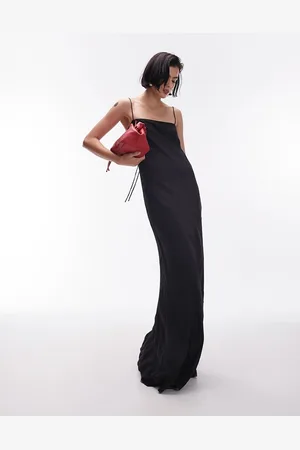 Topshop Jacquard maxi slip dress in