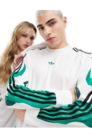 adidas Unisex flame long sleeve jersey top in