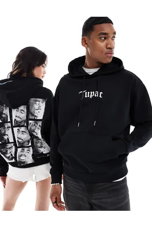 ASOS Unisex oversized license hoodie in with Tupac graphic prints