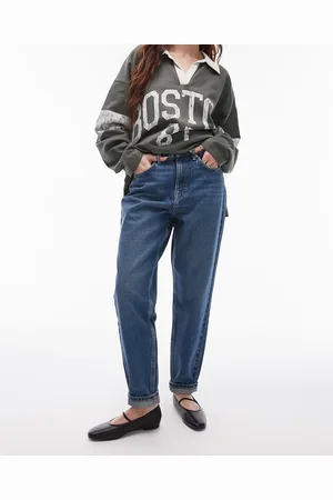 Topshop Original Mom jeans in green cast - MBLUE
