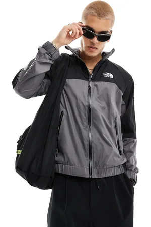 The North Face NSE Windshell zip tracktop in grey and