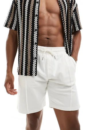 River Island Textured shorts in ecru