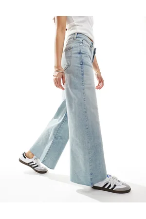 MANGO Wide leg jeans in light