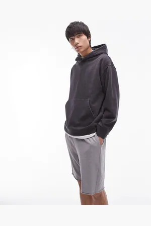Topman Oversized fit hoodie in washed