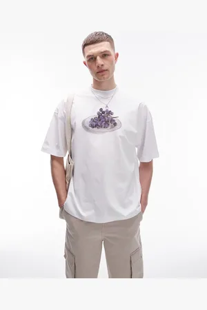 Topman Oversized fit t-shirt with grape print in
