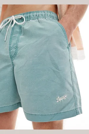 Pull&Bear Acid wash stwd swimshort in pale