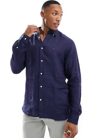 Tommy Hilfiger Pigment dyed solid regular fit shirt in