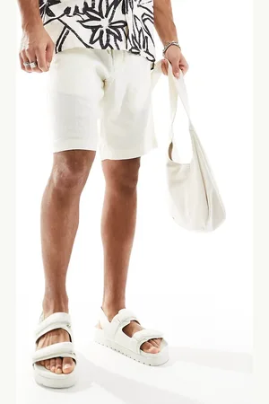 Tommy Hilfiger Harlem drawstring linen shorts in cream