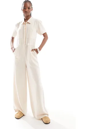 Reclaimed Linen jumpsuit with drawstrings in