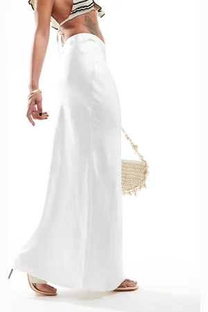 4th & Reckless Satin maxi skirt co-ord in