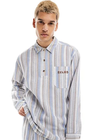 Reclaimed Long sleeve stripe shirt in co-ord