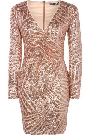 Boohoo Boutique Sequin Panelled Bodycon Party Dress
