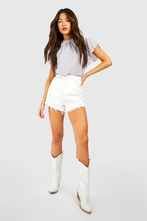 Boohoo Woven Frill Sleeve And Neck Blouse