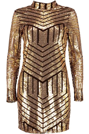 Boohoo Boutique Sequin and Mesh Bodycon Party Dress