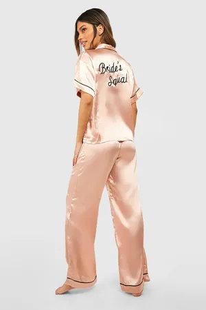 Boohoo Brides Squad Embroidered PJs