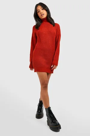 Boohoo Petite Roll Neck Jumper Dress