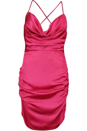 Boohoo Florence Satin Cowl Neck Bodycon Dress
