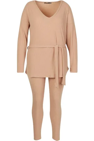 Boohoo Plus Soft Rib Top and Legging Co-Ord