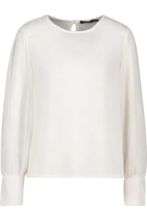Boohoo Sheer Sleeve Soft Blouse