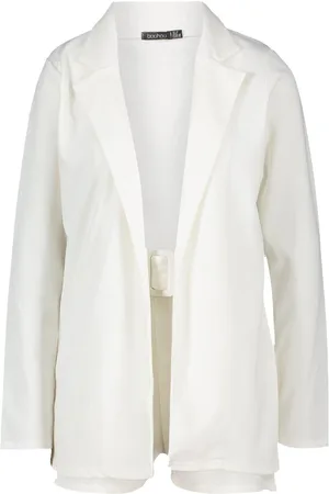 Boohoo Blazer And Self Fabric Belt Short Suit Set