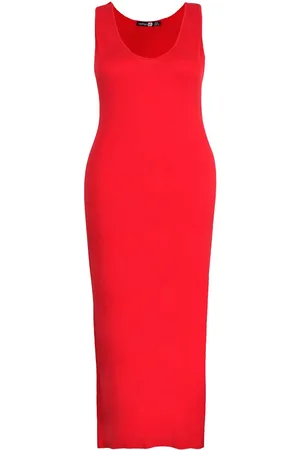 Boohoo Plus Scoop Neck Jersey Maxi Dress