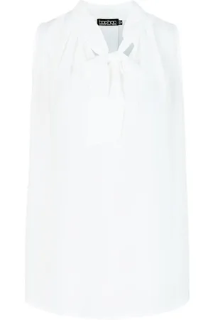 Boohoo Tall Pussybow Sleeveless Blouse