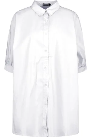 Boohoo Oversized Batwing Sleeve Shirt Dress