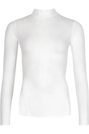 Boohoo Side Split Turtle Neck Knitted Ribbed Top