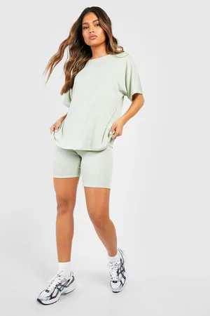Boohoo Oversized T-Shirt & Cycling Shorts Set