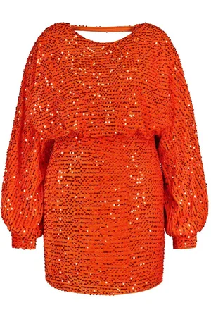 Boohoo Plus Oversized Blouson Sleeve Sequin Mini Dress