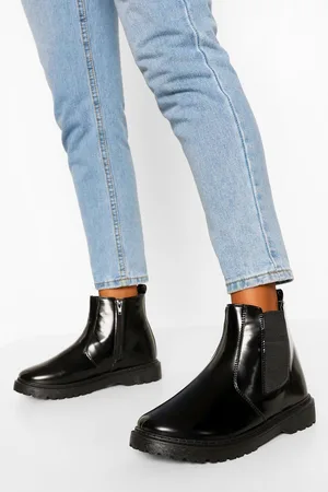 Boohoo Wide Fit Chunky Chelsea Boots
