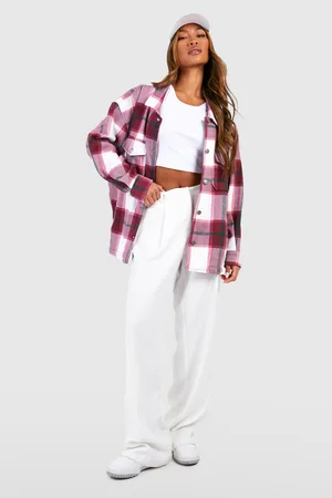 Boohoo Tonal Check Trucker Jacket