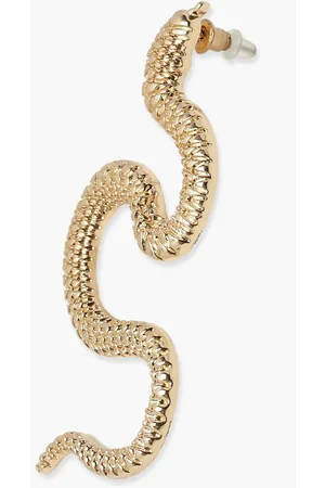 Boohoo Textured Snake Statement Earrings