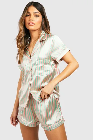 Boohoo Candy Stripe Pyjama Short Set