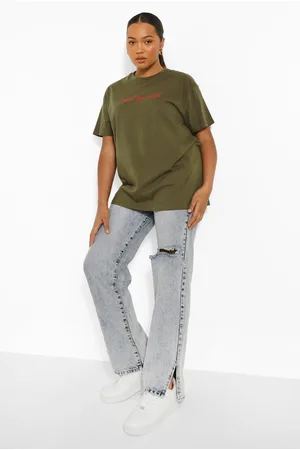 Boohoo Plus Be Nice Slogan T-Shirt