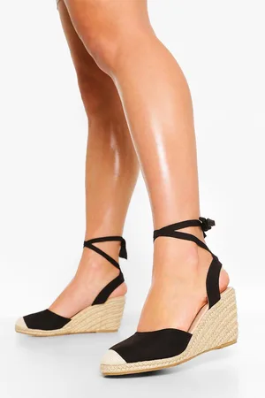 Boohoo Wrap Up Espadrille Wedges