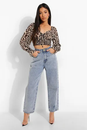 Boohoo Petite Leopard Print Crop Top