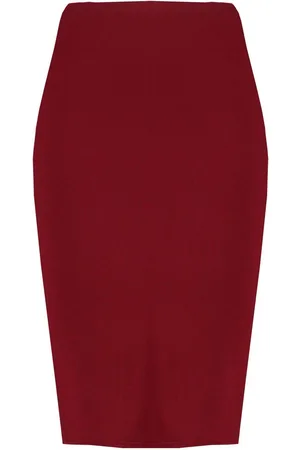 Boohoo Plus Midi Tube Skirt