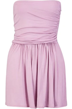 Boohoo Basic Ruched Bandeau Playsuit