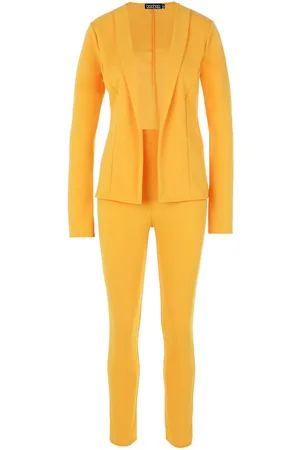 Boohoo Jersey Crepe Fitted Blazer & Trouser Suit