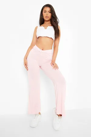 Boohoo V Waistband Wide Leg Trousers