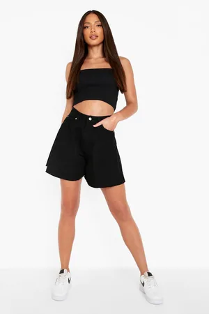 Boohoo Tall Floaty Denim Shorts