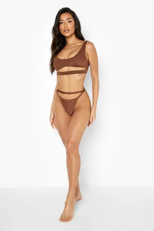 Boohoo Cut Out Scoop Bikini Top
