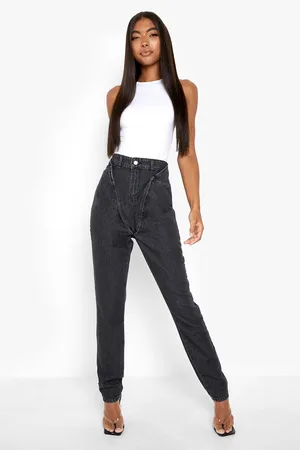 Boohoo Tall Acid Wash Double Layer Mon Jeans