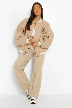Boohoo Petite Patch Letter Oversized Varsity Jacket