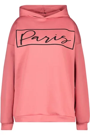 Boohoo Plus Paris Slogan Oversized Hoodie